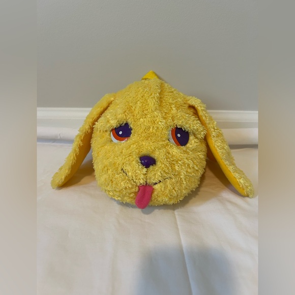 Lisa Frank Vintage Backpack Yellow Dog Casey Small 9 Inch *small Stain* - Picture 1 of 11